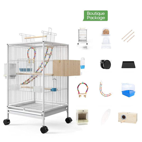 PetHaven.comFeeder Toy Grass Nest Breeding BoxParrot Xuanfeng Bird Cage With Feeder Toy Grass Nest Breeding BoxThe Feeder Toy Grass Nest Breeding Box is the perfect combination of a feeder and a breeding nest for your pets. Designed with durable, eco-friendly materials, this accessories