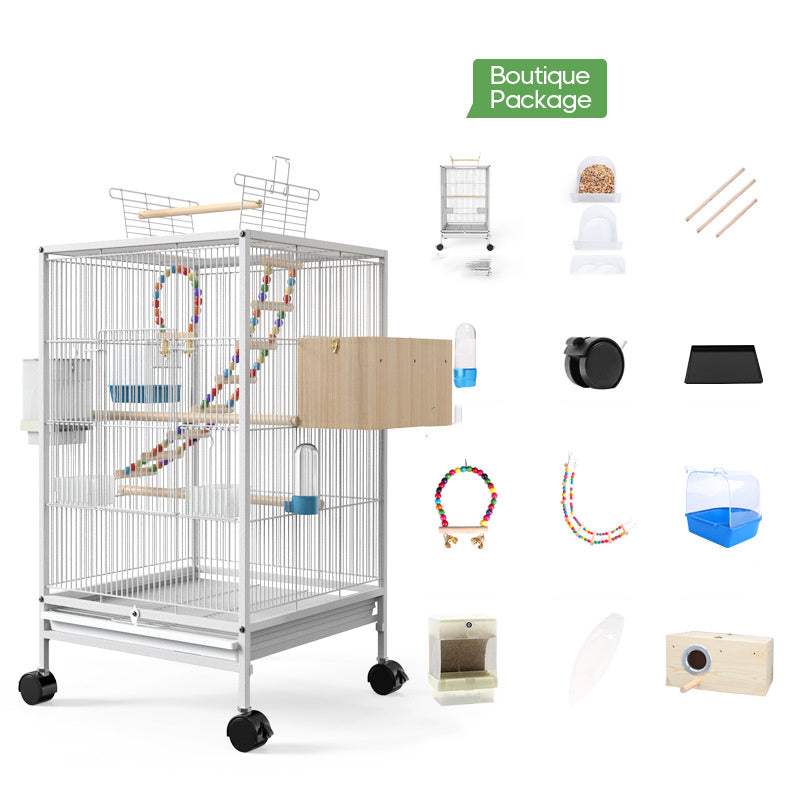 PetHaven.comFeeder Toy Grass Nest Breeding BoxParrot Xuanfeng Bird Cage With Feeder Toy Grass Nest Breeding BoxThe Feeder Toy Grass Nest Breeding Box is the perfect combination of a feeder and a breeding nest for your pets. Designed with durable, eco-friendly materials, this accessories