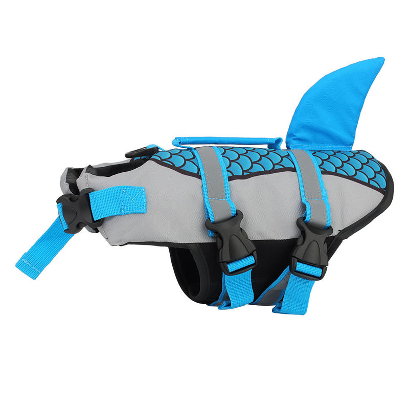 PetHaven.comSwim Pet Dog Life Jacket Vest Clothes Life Vest Collar Harness Pets Swimming Summer Swimwear Scales Shark Pet ProductsSwim Pet Dog Life Jacket Vest Clothes Life Vest Collar Harness Pets SwOverview:

PET LIFEJACKET WITH HIGH BUOYANCY - The life jacket is made of ripstop Oxford cloth. The body of the pet life vest is filled with EPE and the belly is madclothes