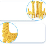 PetHaven.comSmall Dogs Cleaning Teeth Puppy Dog Rope Knot Ball Toy Playing Animals Dogs Toys PetsGiraffe Bite Resistant Pet Dog Chew Toys For Small Dogs Cleaning Teeth4