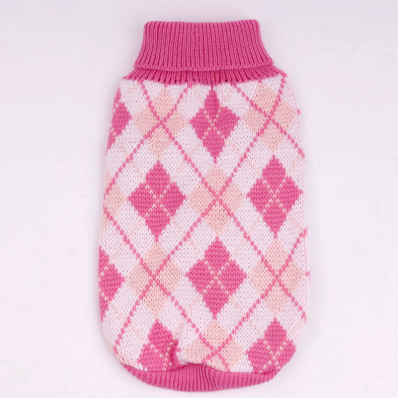 PetHaven.comPet clothes autumnPet clothes autumn and winter knittingmaterial: Wool
 
 Product category: sweater
 
 Use object: small and medium-sized dog clothing
 
 Style: knitted
 
 Collar shape: round neck
 
 Pattern: Geometric di0