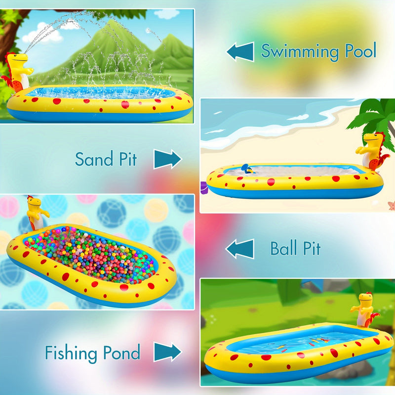 PetHaven.comKids Pet Play Mat Water Play Toy Shark PoolDinosaur Water Spray Pool For Kids Pet Play Mat Water Play Toy Shark Psize 170*105*65cm

 Weight 1.3kg4