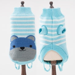 PetHaven.comDog clothesCat,Dog Sweatermaterial: Wool
 
 Product category: Sweater
 
 Applicable gender: universal
 
 Color: yellow cat, green lion, pink rabbit, red puppy, blue panda, yellow lion, gray p0
