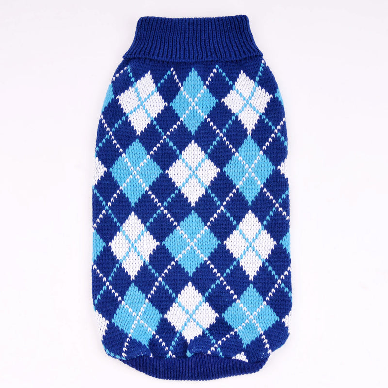 PetHaven.comPet clothes autumnPet clothes autumn and winter knittingmaterial: Wool
 
 Product category: sweater
 
 Use object: small and medium-sized dog clothing
 
 Style: knitted
 
 Collar shape: round neck
 
 Pattern: Geometric di0
