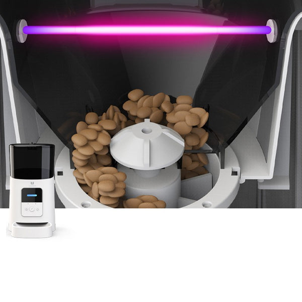 PetHaven.comPet automatic smart feederPet automatic smart feederApplicable objects: Dogs and cats
 
 Removable: Removable
 
 Product weight: 1.9KG
 
 Color: transparent white, diamond black
 
 After-sales service: Three guarantee0