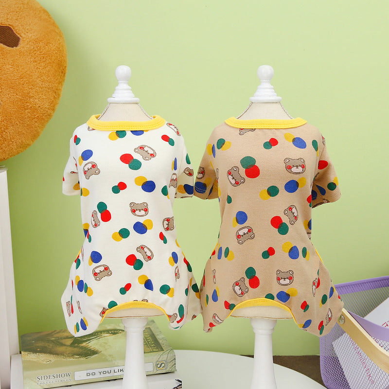 PetHaven.comDog Pet Clothes Colorful Ball BearDog Pet Clothes Colorful Ball BearDog Pet Clothes Colorful Ball Bear is the perfect outfit for your furry friend. Crafted with soft and breathable fabric, this Dog Pet Clothes Colorful Ball Bear desiclothes