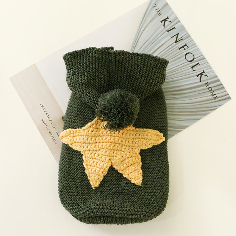 PetHaven.comwinter warm sweaterPet autumn and winter warm sweaterProduct category: pet sweater
 
 Material: Acrylic
 
 Applicable gender: general
 
 The sweater has greater elasticity; the stretchable range is 5-10cm;0