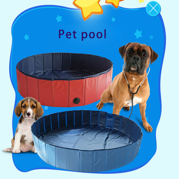 PetHaven.comPortable Pet Pool Foldable Dog Cat Bathtub Pet Supplies Outdoor Children'Portable Pet Pool Foldable Dog Cat Bathtub Pet Supplies Outdoor ChildrOverview:
 
 Foldable, easy to store, and bring with you and your dog everywhere
 
 No need for inflation, set up in no time. With bottom/side drain, easy to drain a0