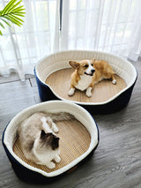 PetHaven.comWashable Summer Large Dog Sofa Summer Supplies Pet BedDoghouse Four Seasons Universal Removable And Washable Summer Large DoProduct information: 
 
 Color classification: Navy blue navy blue
 
 Applicable object: Dog
 
 Applicable size: Small 45CM (recommended for pets within 5 kg)
 
 Weibed