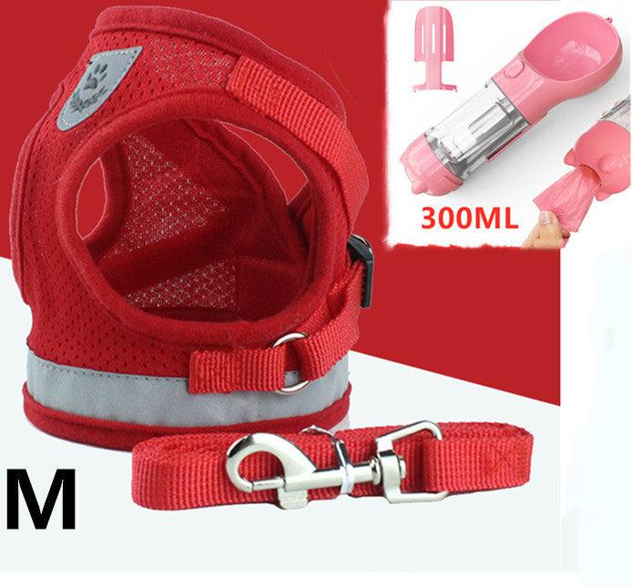 PetHaven.comPet Leash Breathable Mesh Chest BackPet Leash Breathable Mesh Chest BackOverview:
 
 Hook and loop closure, easy to put on and take off
 
 Breathable mesh material. Soft and comfortable, make your pet comfortable to wear
 
 Reflective bepet handling