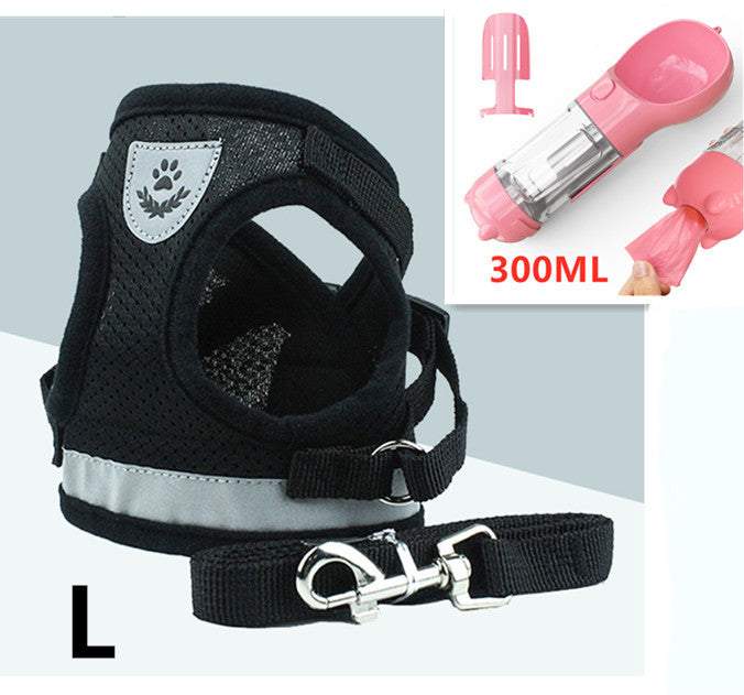PetHaven.comPet Leash Breathable Mesh Chest BackPet Leash Breathable Mesh Chest BackOverview:
 
 Hook and loop closure, easy to put on and take off
 
 Breathable mesh material. Soft and comfortable, make your pet comfortable to wear
 
 Reflective bepet handling