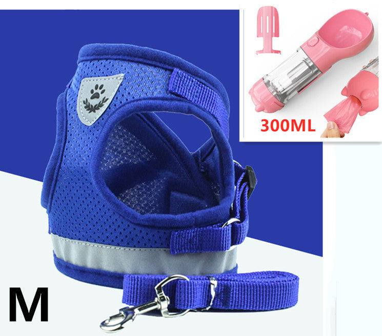 PetHaven.comPet Leash Breathable Mesh Chest BackPet Leash Breathable Mesh Chest BackOverview:
 
 Hook and loop closure, easy to put on and take off
 
 Breathable mesh material. Soft and comfortable, make your pet comfortable to wear
 
 Reflective bepet handling
