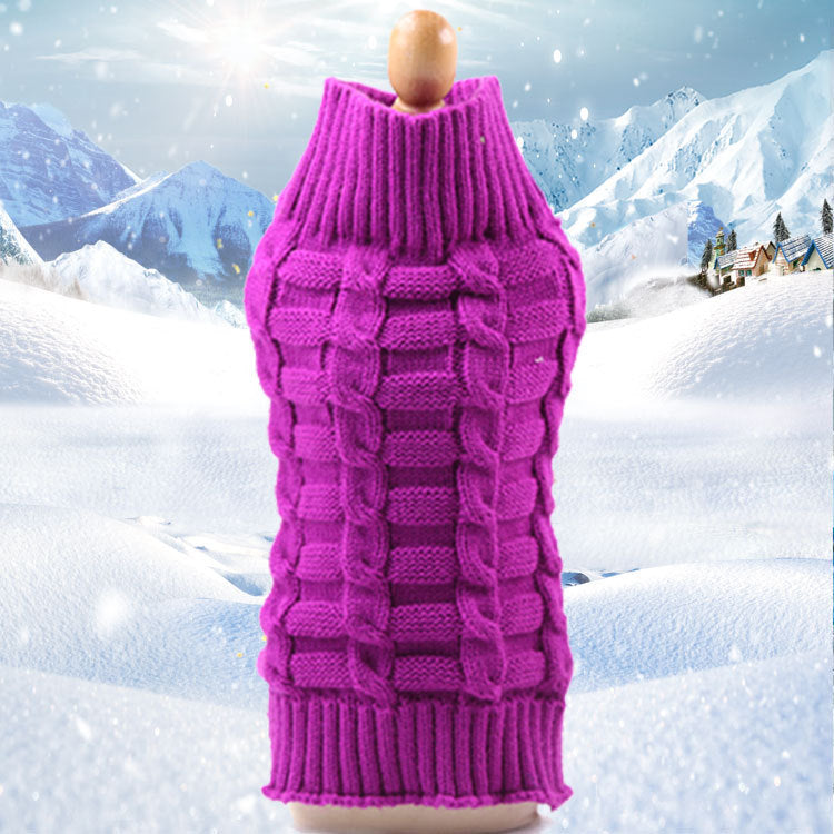 PetHaven.comCashmere Twisted Rope Pet Sweater Dog Clothes Pet ProductsCashmere Twisted Rope Pet Sweater, Dog Clothes, Pet ProductsProduct information:
 
 Material: Wool
 
 Style: pet sweater
 
 Features: sweater
 
 
 
 Size Information:
 
 Size: XS Bust 30cm, Back Length 30cm
 
 S chest circumf0