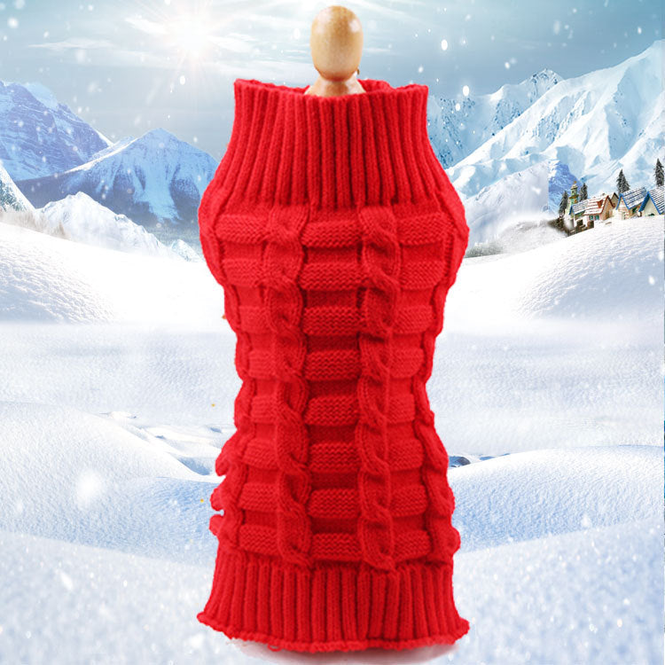 PetHaven.comCashmere Twisted Rope Pet Sweater Dog Clothes Pet ProductsCashmere Twisted Rope Pet Sweater, Dog Clothes, Pet ProductsProduct information:
 
 Material: Wool
 
 Style: pet sweater
 
 Features: sweater
 
 
 
 Size Information:
 
 Size: XS Bust 30cm, Back Length 30cm
 
 S chest circumf0