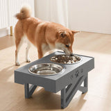 PetHaven.comAdjustable Stainless Steel Dog Food BowlAdjustable Stainless Steel Dog Food BowlKeep your furry friend happy and healthy with our Adjustable Stainless Steel Dog Food Bowl. Designed with functionality and durability in mind, this bowl is perfect bowls