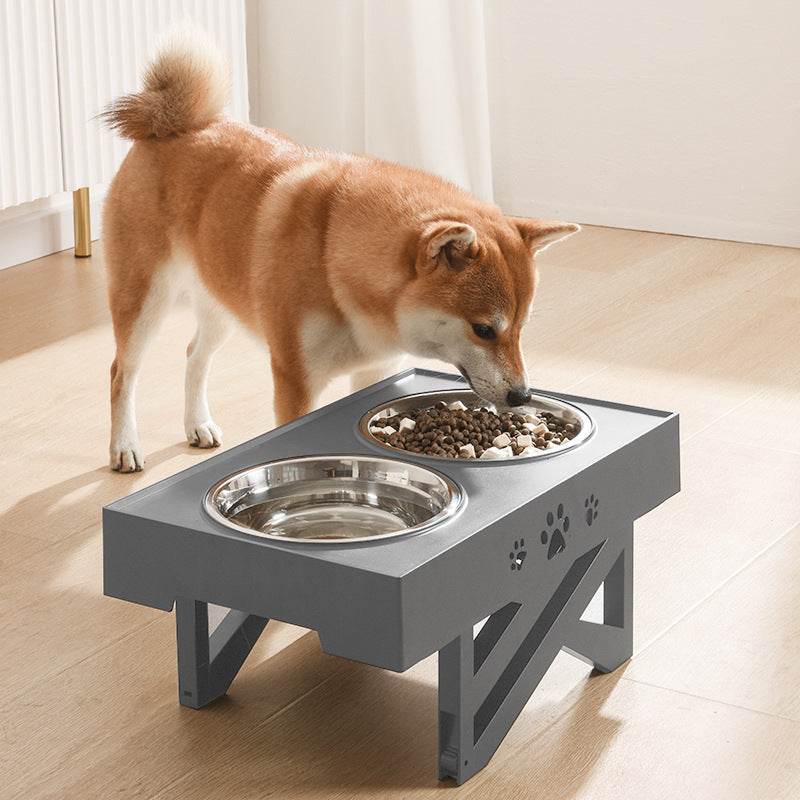 PetHaven.comAdjustable Stainless Steel Dog Food BowlAdjustable Stainless Steel Dog Food BowlKeep your furry friend happy and healthy with our Adjustable Stainless Steel Dog Food Bowl. Designed with functionality and durability in mind, this bowl is perfect bowls