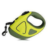 PetHaven.comPet Dog Automatic Retractable Fiber Leash Night Safety LED Shining Automatic Stretching Dog Hand Holding Rope Pet SuppliesPet Dog Automatic Retractable Fiber Leash Night Safety LED Shining AutOverview:
 
 Anti-slip rubberized frosted handle
 
 360° anti-winding
 
 Impact-resistant nylon plastic and glass fiber
 
 Durable nylon braid
 
 


 Specification:
pet walker