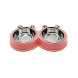 PetHaven.comFood Bowl Pet Food ContainerFood Bowl Pet Food ContainerSpecification: 
100% new quality 
Material: ABS / Stainless Steel 
Color: pink, green, blue 
Size: 28 * 11.5 * 4cm 
Easy to clean Can be used for food and water 
Pac0