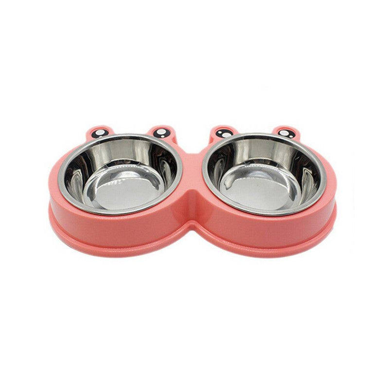 PetHaven.comFood Bowl Pet Food ContainerFood Bowl Pet Food ContainerSpecification: 
100% new quality 
Material: ABS / Stainless Steel 
Color: pink, green, blue 
Size: 28 * 11.5 * 4cm 
Easy to clean Can be used for food and water 
Pac0