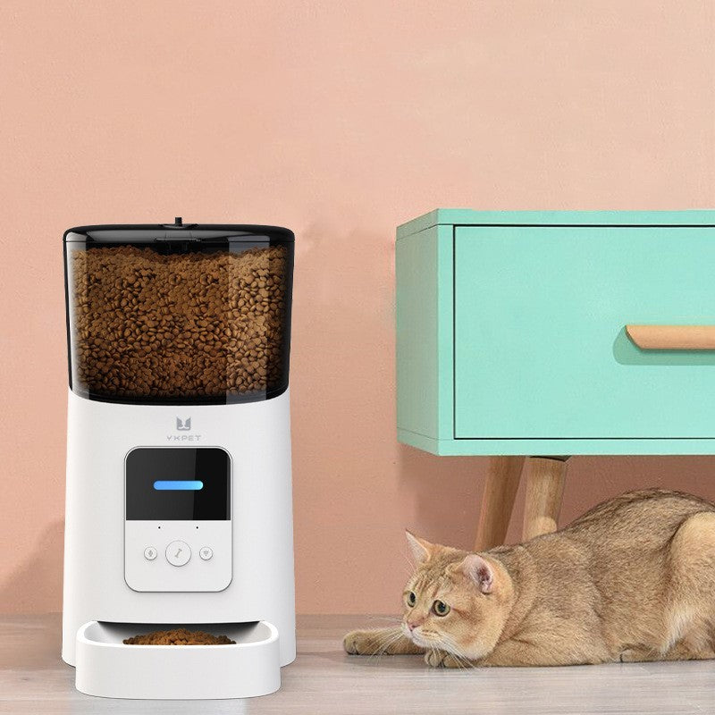 PetHaven.comPet automatic smart feederPet automatic smart feederApplicable objects: Dogs and cats
 
 Removable: Removable
 
 Product weight: 1.9KG
 
 Color: transparent white, diamond black
 
 After-sales service: Three guarantee0