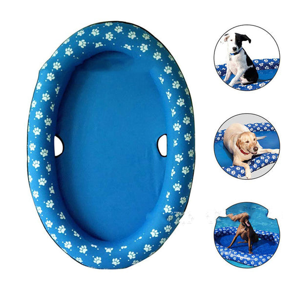 PetHaven.comDog Swimming Pool Inflatable Hammock Pets Pool Floating Bed Spring Summer Swimming RingDog Swimming Pool Inflatable Hammock Pets Pool Floating Bed Spring SumFeatures:
 


 1、Ideal for dogs: This puppy pool floats for dogs and other pets to move in the water and can support weights up to 40kg.
 
 2、Safety design: the inne0