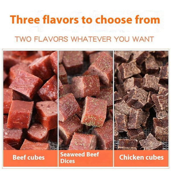 PetHaven.comDog Snacks Dried Beef Cubes Dog Snacks Dried Beef Cubes – High-Quality, Natural Treats for DogsTreat your furry friend to the best with our Dog Snacks Dried Beef Cubes! These high-quality, protein-packed treats are made from 100% natural, ensuring your dog getfood/treats