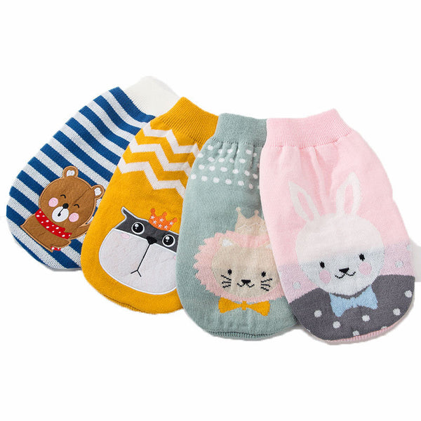 PetHaven.comDog clothesCat,Dog Sweatermaterial: Wool
 
 Product category: Sweater
 
 Applicable gender: universal
 
 Color: yellow cat, green lion, pink rabbit, red puppy, blue panda, yellow lion, gray p0