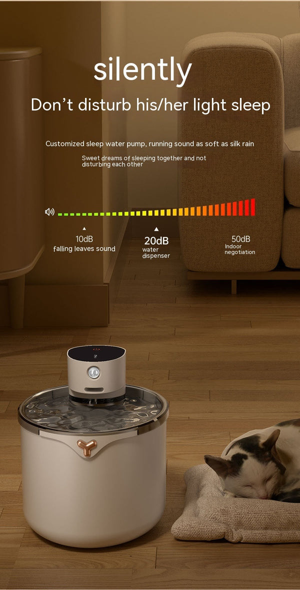 PetHaven.comPet Wireless Smart Cat Mute Water DispenserPet Wireless Smart Cat Mute Water DispenserProduct information:
 
 Color: porcelain white [lithium battery 4000 safety], dark blue [lithium battery 4000 safety], filter element [6 pieces]]
 
 Specification: WFeeder