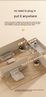 PetHaven.comPet Wireless Smart Cat Mute Water DispenserPet Wireless Smart Cat Mute Water DispenserProduct information:
 
 Color: porcelain white [lithium battery 4000 safety], dark blue [lithium battery 4000 safety], filter element [6 pieces]]
 
 Specification: WFeeder