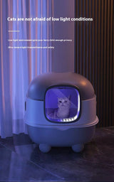 PetHaven.comLitter Box Fully Enclosed Oversized UV SterilizationLitter Box Fully Enclosed Oversized UV SterilizationProduct information:
 
 Specification: Large cat litter box
 
 Target audience: Cats
 
 Material: PP
 
 Colors: Starry Sky Grey Basic Deodorization, Roland Purple BaLitter box
