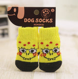 PetHaven.comdog dog socksThe dog dog socksMain fabric composition: polyester fiber (polyester)
Color: pink, yellow (4 packs)

 size:
 
 S: It is recommended to wear within 3 kg.
 
 
 M: It is recommended to socks