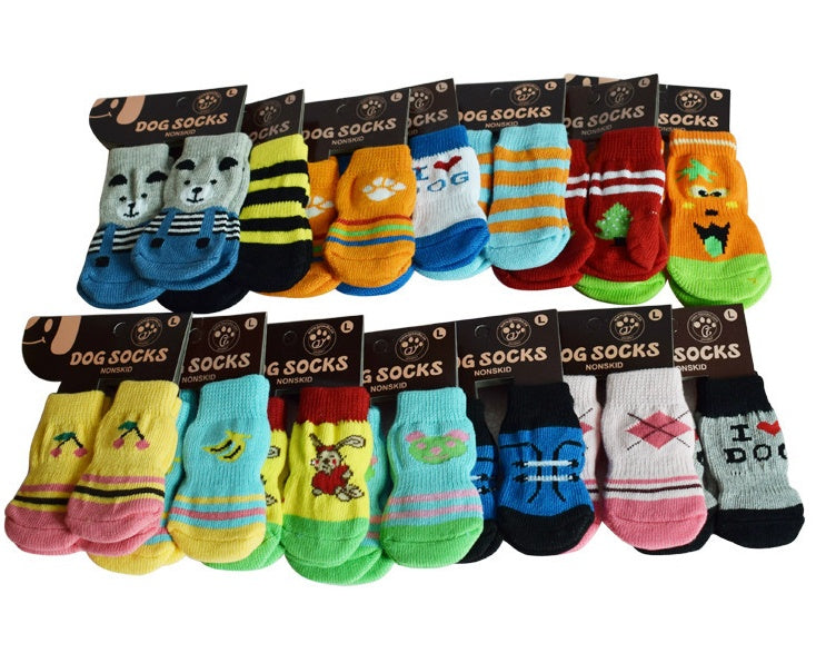 PetHaven.comPet dog socks shoes indoor antiskid socks VIP Teddy Pomeranian Bichon socksPet dog socks shoes indoor antiskid socks VIP Teddy Pomeranian Bichon Material： 95 % cotton + 5% spandex
 


 
 
 SIZE 
 
 Length
  
 
 
 Width
  
 
 
 
  S
  60
  25
 
 
  M
  75
  30
 
 
  L
  90
  35
 
 
  XL
  100
  48
 
 

Unit (mclothes