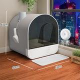 PetHaven.comToilet Cat Litter Box Closed Type Odor IsolationToilet Cat Litter Box Closed Type Odor IsolationProduct Details:
 
 Material: PVC
 
 Pattern: plain
 
 Type: cat litter box
 
 Shape:
 
 1 Style: [Smoke and Rain Ash] Fully enclosed bamboo charcoal deodorant cat wLitter box