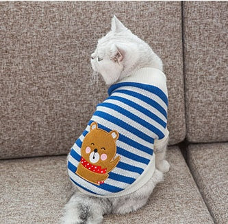 PetHaven.comDog clothesCat,Dog Sweatermaterial: Wool
 
 Product category: Sweater
 
 Applicable gender: universal
 
 Color: yellow cat, green lion, pink rabbit, red puppy, blue panda, yellow lion, gray p0