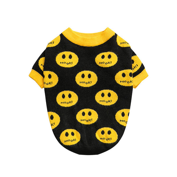 PetHaven.comDog clothes cat pet clothesDog clothes cat pet clothesmaterial: Wool
 
 Product Category: Clothes
 
 style: Casual
 
 Item: MK9 smile sweater
 
 Applicable gender: General
 
 Color: black
 
 Size: XS code, S code, M cod0