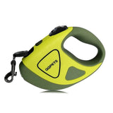 PetHaven.comPet Dog Automatic Retractable Fiber Leash Night Safety LED Shining Automatic Stretching Dog Hand Holding Rope Pet SuppliesPet Dog Automatic Retractable Fiber Leash Night Safety LED Shining AutOverview:
 
 Anti-slip rubberized frosted handle
 
 360° anti-winding
 
 Impact-resistant nylon plastic and glass fiber
 
 Durable nylon braid
 
 


 Specification:
pet walker