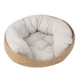 PetHaven.comSimple Wind Rattan Cat Nest Hand-woven Nest Universal Cat Scratching BoardSimple Wind Rattan Cat Nest, Hand-woven Nest, Universal Cat ScratchingModel            diameter                          height                                 recommended weight
S                       32cm                            Litter box