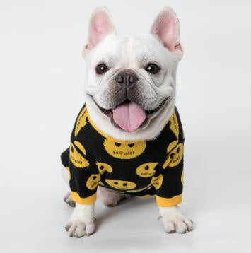 PetHaven.comDog clothes cat pet clothesDog clothes cat pet clothesmaterial: Wool
 
 Product Category: Clothes
 
 style: Casual
 
 Item: MK9 smile sweater
 
 Applicable gender: General
 
 Color: black
 
 Size: XS code, S code, M cod0