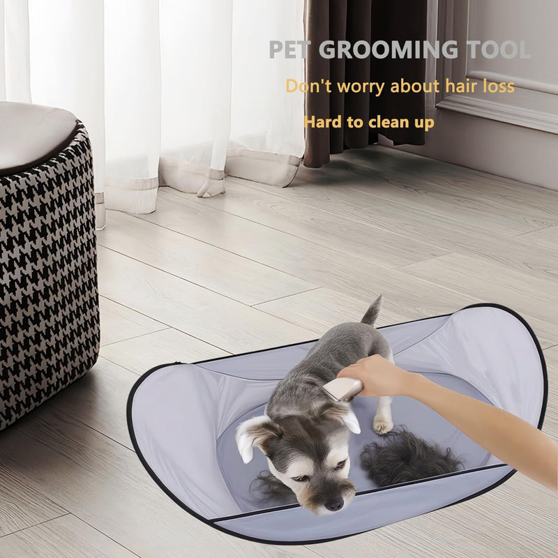 PetHaven.comCat Hair Catcher Tent - Waterproof Adjustable Neat Barbering CapeEasy Dog And Cat Hair Catcher Tent - Waterproof Adjustable Neat BarberMaterial
 : Made from durable polyester, ensuring both strength and ease of cleaning.
 
 
 
 
 Size
 : The bib features a bottom length of 70cm, a width of 45cm, andpet handling