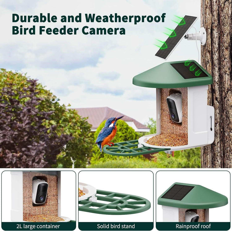 PetHaven.comSmart Feeder Surveillance Wireless CameraSmart Feeder Surveillance Wireless CameraProduct information:
 
 Specification: smart feeder video edition
 
 Applicable occasions for gifts: party
 
 Applicable object: Bird
 
 Category: Intelligent feeder0