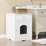 PetHaven.comWooden Pet HouseWooden Pet HouseProduct Information

 
 
 Product Type
 Cat Litter Box Enclosure
 
 
 Color
 White
 
 
 Material
 MDF
 
 
 Product Size
 18.9\' W x 20.9\' D x 25\' H
 
 
 Top WeightLitter box