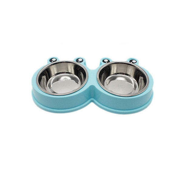 PetHaven.comFood Bowl Pet Food ContainerFood Bowl Pet Food ContainerSpecification: 
100% new quality 
Material: ABS / Stainless Steel 
Color: pink, green, blue 
Size: 28 * 11.5 * 4cm 
Easy to clean Can be used for food and water 
Pac0