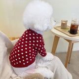 PetHaven.comWinter Pet Knitting Sweater BomeiAutumn And Winter Pet Knitting Sweater BomeiProduct information:
 
 
 Material: knitted
 
 Color: blue (excluding small bags), black squares, pink squares, blue dots, gray dots, red dots, rice double pockets, 0