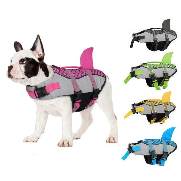 PetHaven.comSwim Pet Dog Life Jacket Vest Clothes Life Vest Collar Harness Pets Swimming Summer Swimwear Scales Shark Pet ProductsSwim Pet Dog Life Jacket Vest Clothes Life Vest Collar Harness Pets SwOverview:

PET LIFEJACKET WITH HIGH BUOYANCY - The life jacket is made of ripstop Oxford cloth. The body of the pet life vest is filled with EPE and the belly is madclothes