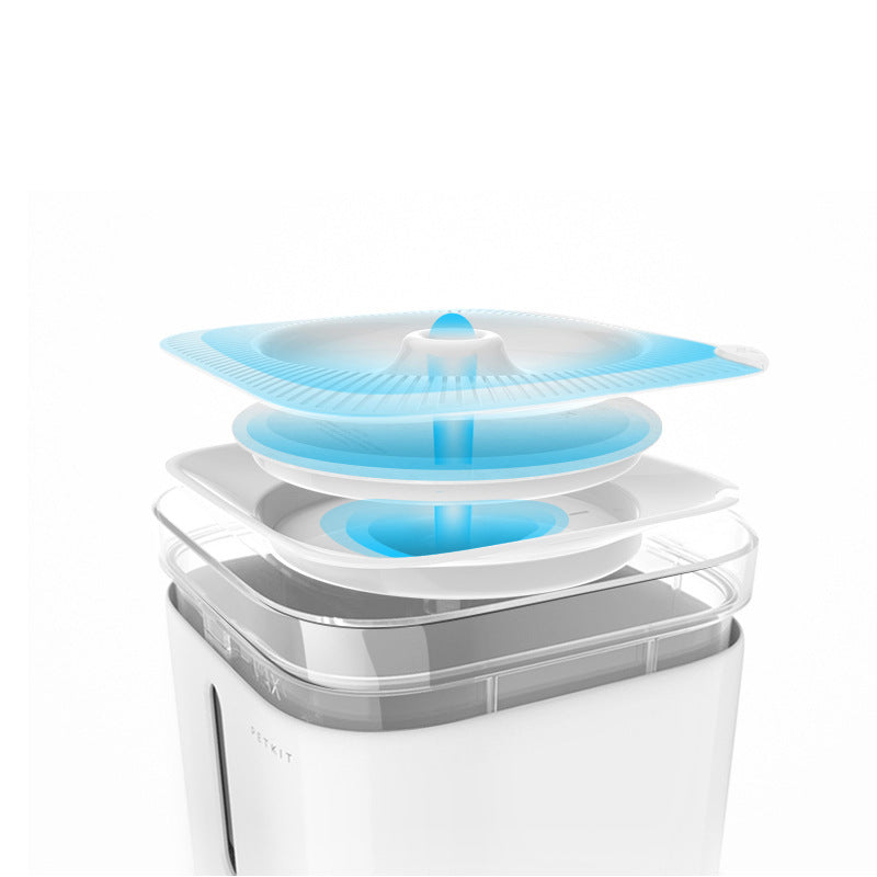 PetHaven.comWhite pet drinking fountainWhite pet drinking fountainItem No.: Xiao Pei drinking fountain
 
 Category: Pet Food
 
 Applicable object: cat
 
 Specification: white, 2nd generation tray
 
 Material: Plastic0