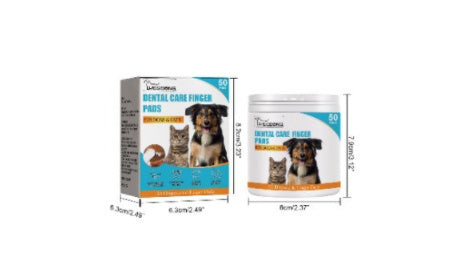 PetHaven.comDog Cat Teeth Cleaning Finger Stall Pet Teeth CleaningDog Cat Teeth Cleaning Finger Stall Pet Teeth CleaningProduct information:
 
 Efficacy: Pet Oral cleaning
 
 Specification: 50pads
 
 Ingredients: Water, cetyltrimethyl ammonium chloride, PEG-40 hydrogenated castor oil,pet care