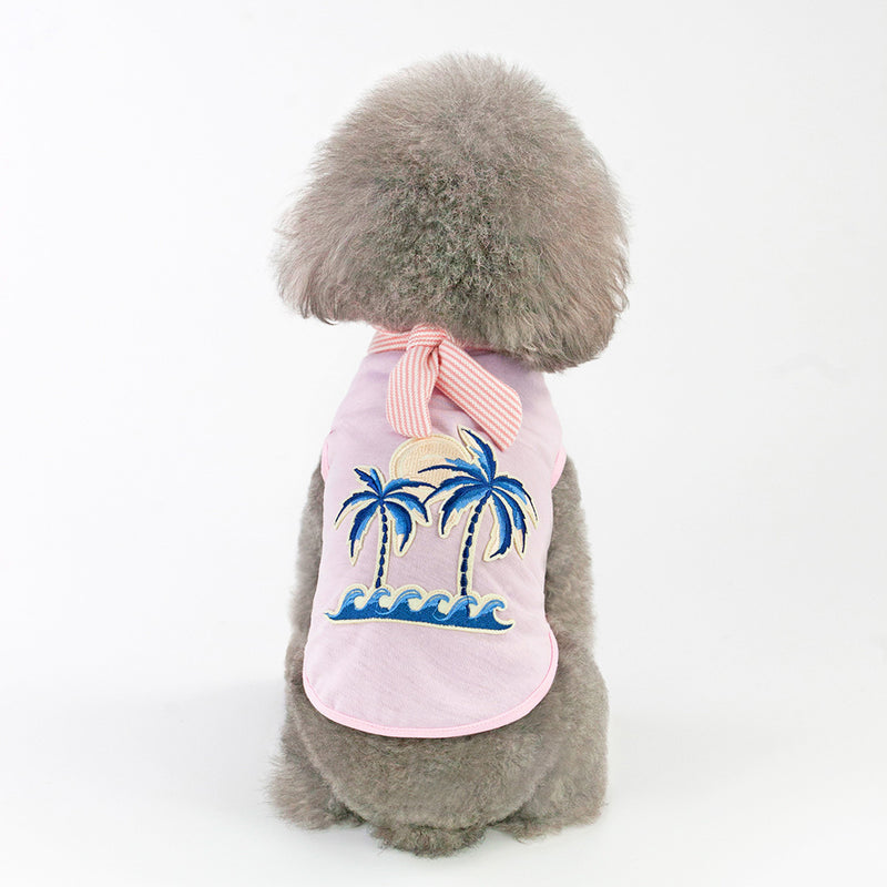 PetHaven.comCoconut tree embroideryCoconut tree embroidery from pet clothingMaterial: Cotton
 
 style: Casual
 
 Color: pink, white


 v\:* {behavior:url(#default#VML);}o\:* {behavior:url(#default#VML);}x\:* {behavior:url(#default#VML);}.sha0