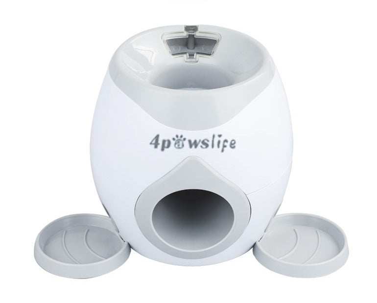 PetHaven.comSmart Pet Feeder Tennis Ball Missing Device Throwing Reward MachineSmart Pet Feeder Tennis Ball Missing Device Throwing Reward MachineOverview:
 
 
 1. This is a good helper to train your dogs.
 
 --Training your dog to put the ball into the machine
 
 --Wait for the ball roll out along the track (bowls