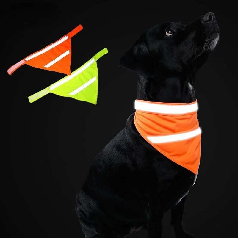 PetHaven.comDog Reflective Bandanas Dog Reflective Bandanas Pet Triangular Towel Scarf Bright Color PolyesOur Dog Reflective Bandanas are the perfect combination of safety and style. Designed with high-quality reflective materials, these bandanas ensure your furry friend4