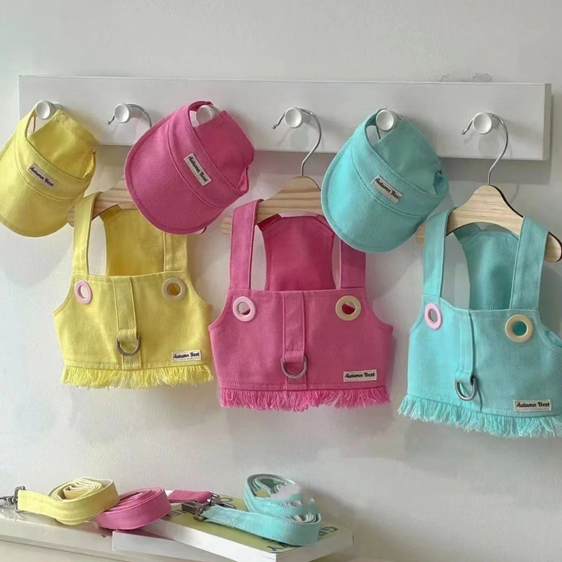 PetHaven.comPet Clothes Candy Color Denim VestPet Clothes Candy Color Denim VestOur Pet Clothes Candy Color Denim Vest is the perfect blend of style and comfort for your furry friend. Made with soft, high-quality denim fabric, this Pet Clothes Cclothes